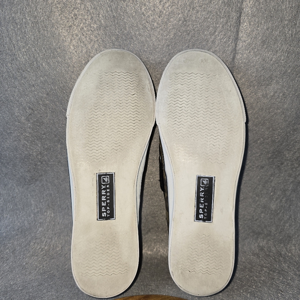 Sperry Topsider Woman’s Leopard Animal Print Boat Shoes With Patent  6.5 Love - Picture 9 of 10